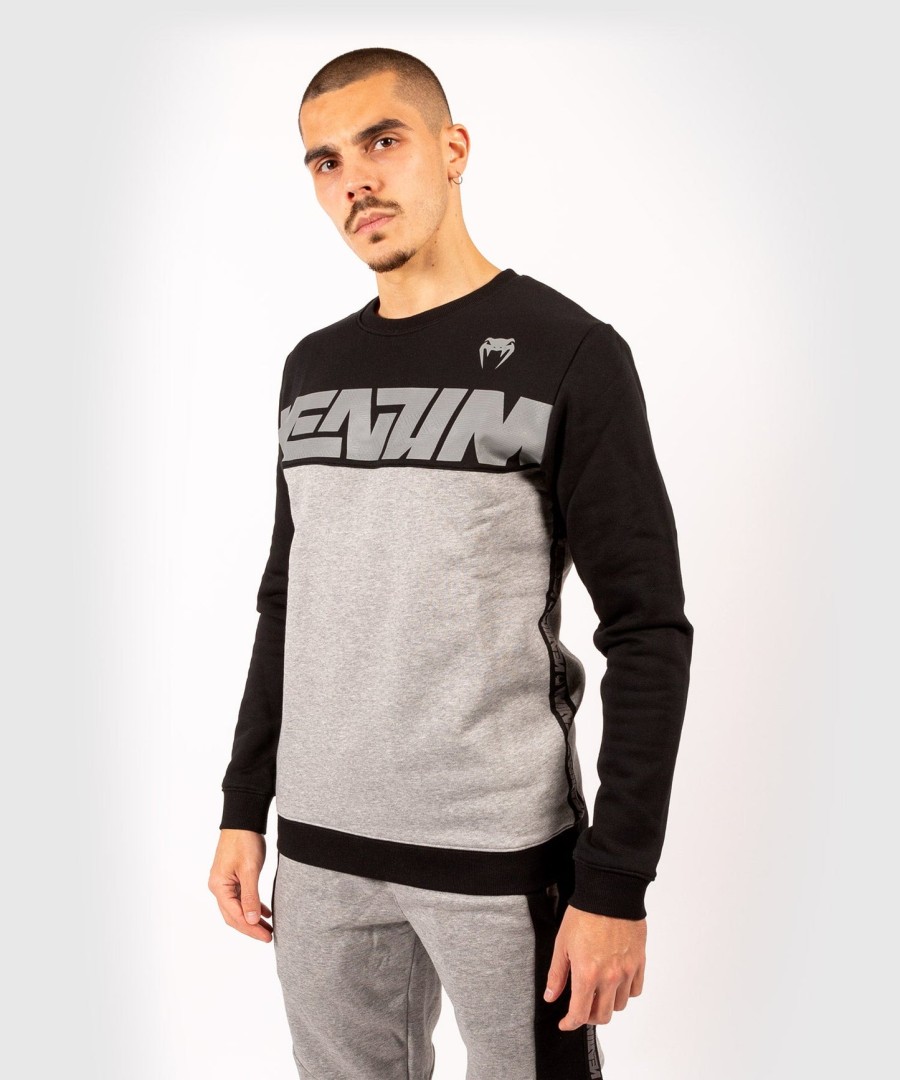 mikina venum connect crewneck - černátmavě vřesově šedá