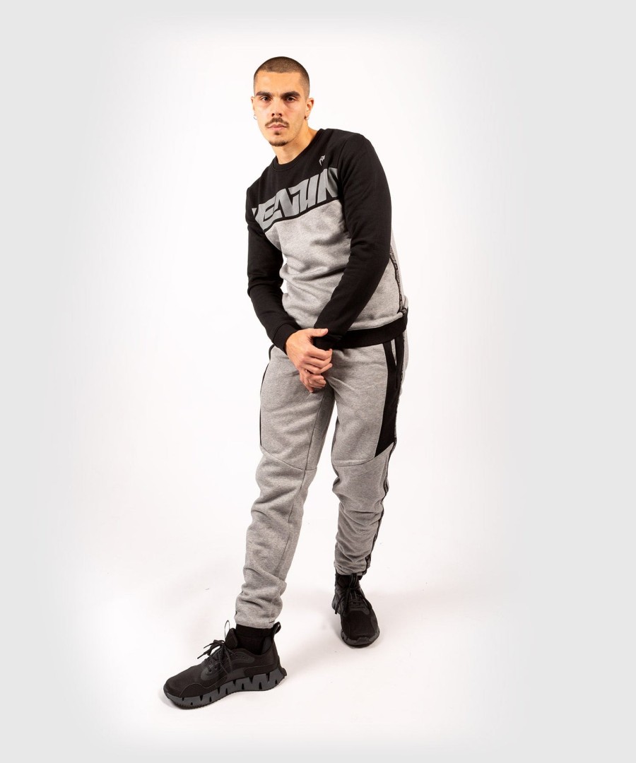 mikina venum connect crewneck - černátmavě vřesově šedá