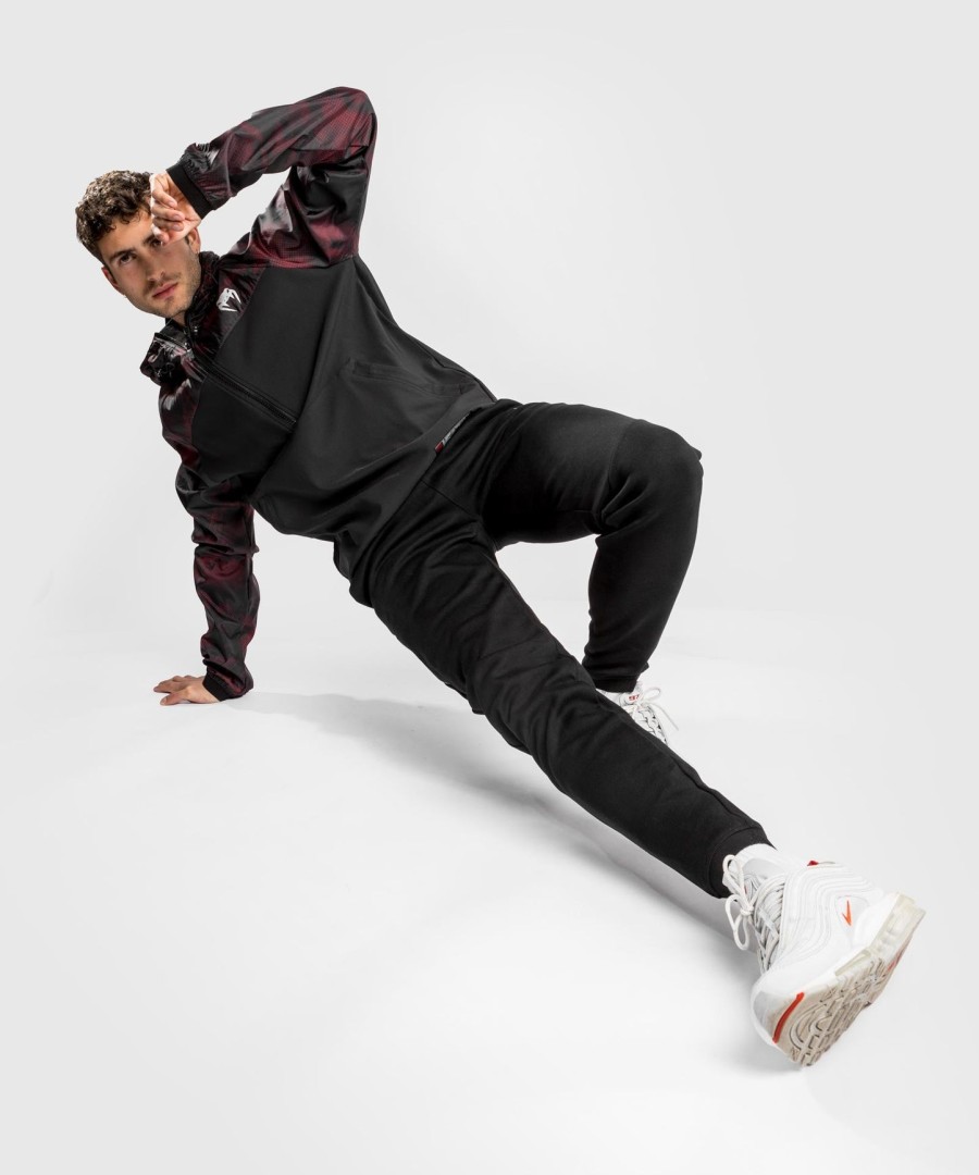 mikina s kapucí venum laser xt – černáčervená