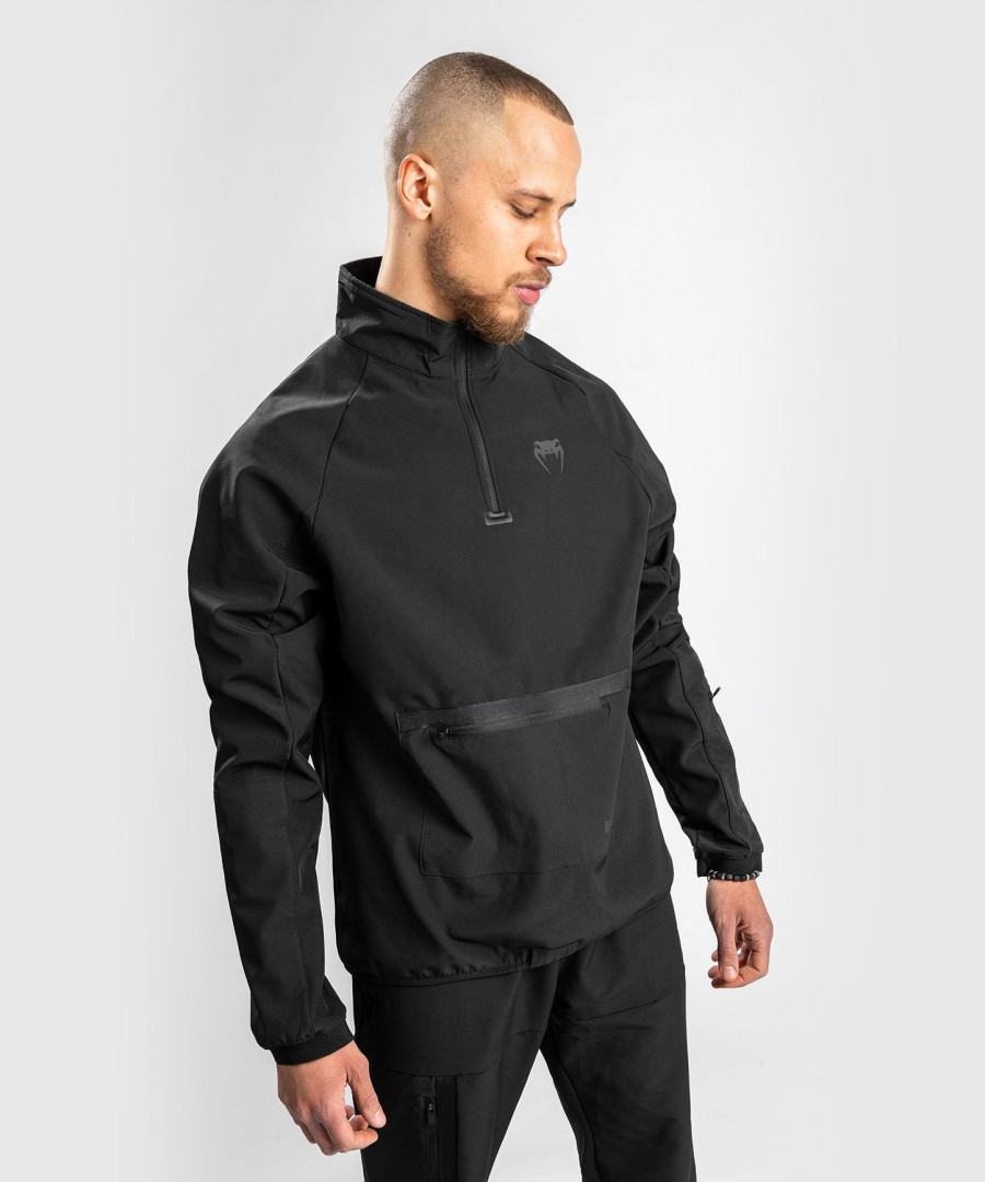 svetr venum altitude s poloviční zipem - černý