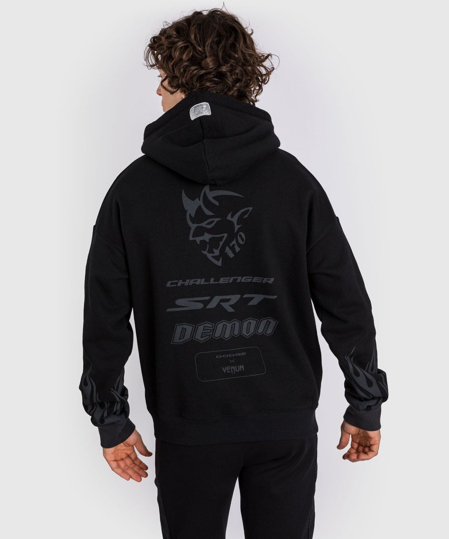 mikina s kapucí venum x dodge demon 170 - černá
