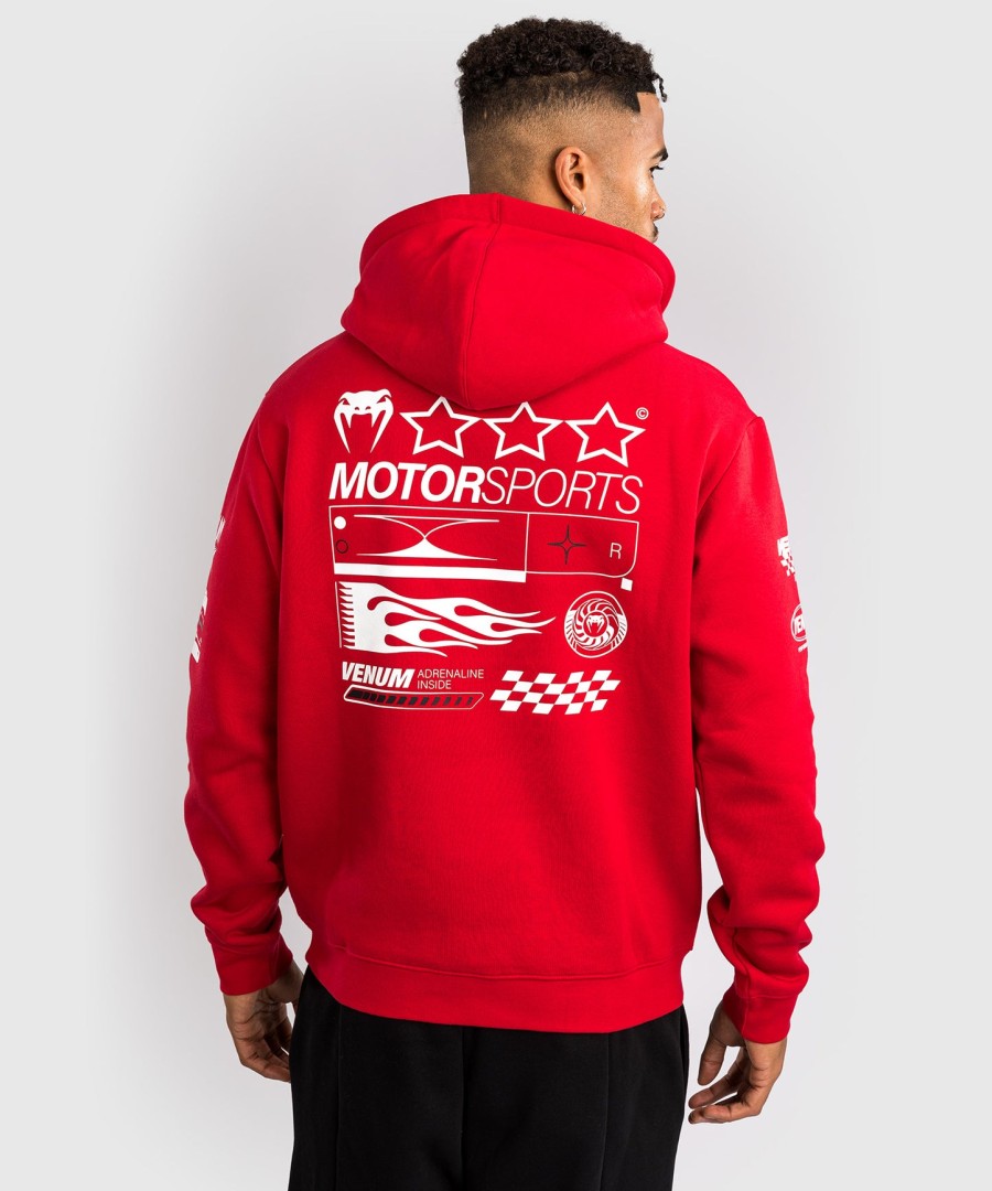 mikina s kapucí venum motorsport - závodní červená