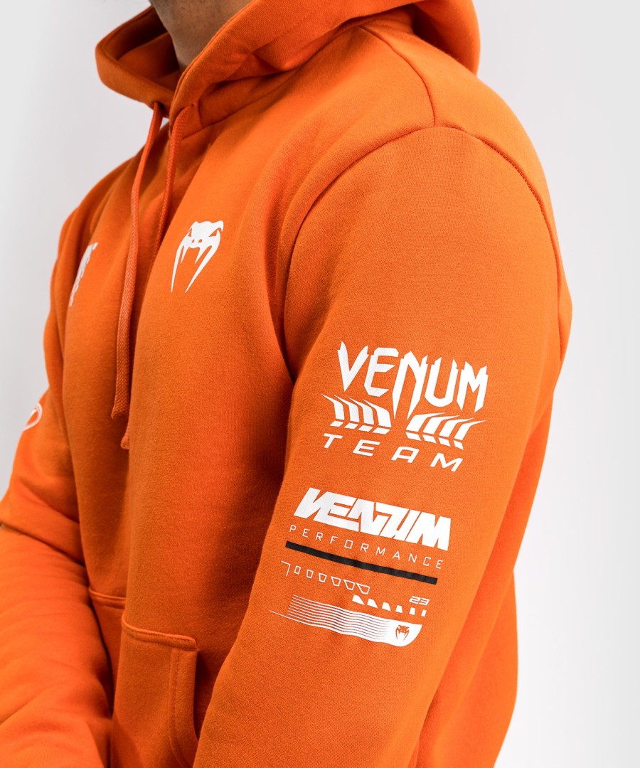 mikina s kapucí venum motorsport - mandarinková