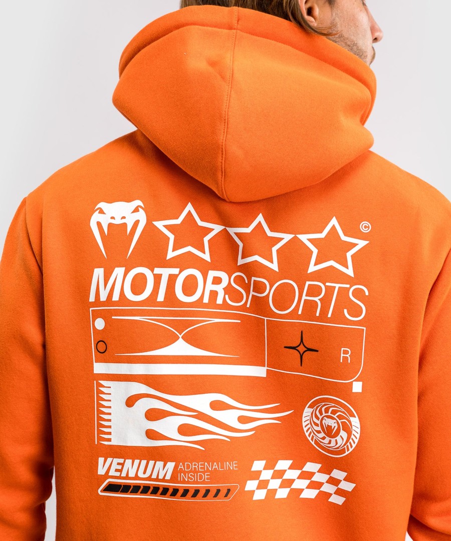 mikina s kapucí venum motorsport - mandarinková