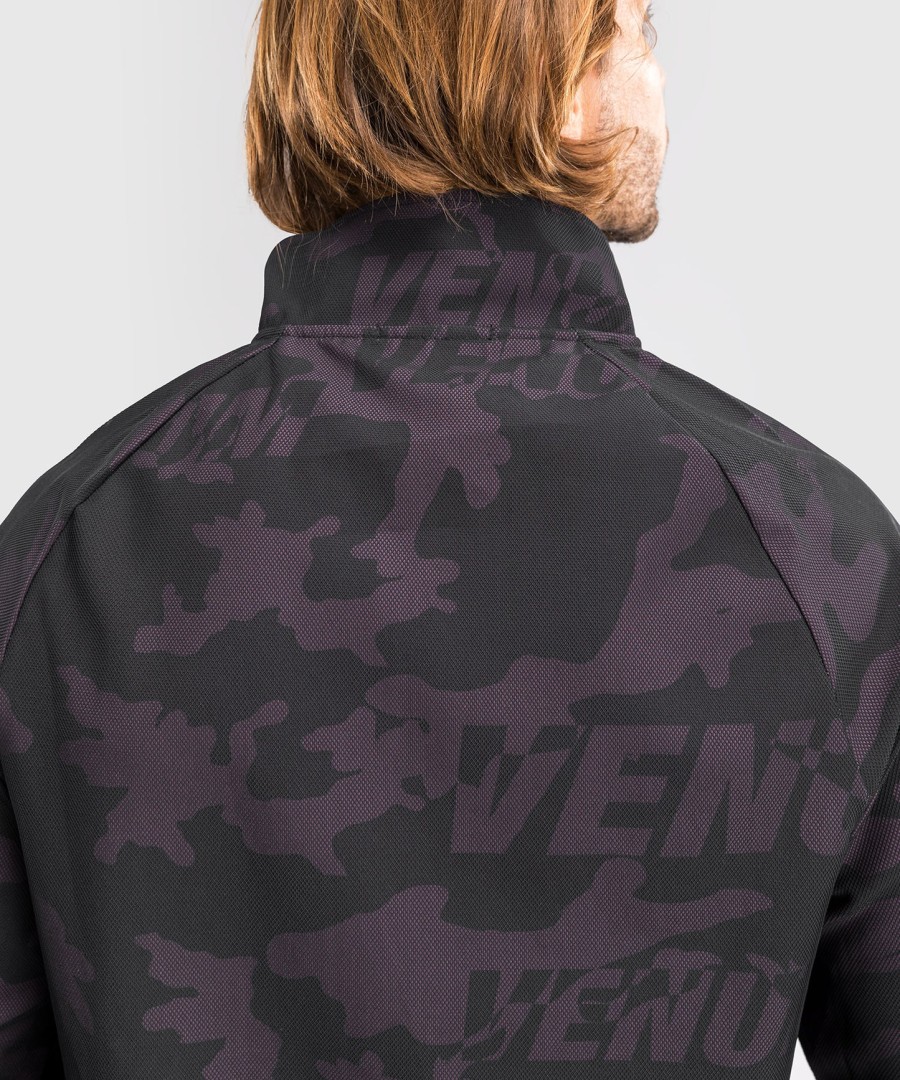 pánská bunda venum trooper s poloviční zipem - černáfialová