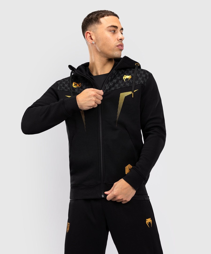bunda s kapucí fk x venum hexagone mma - černo-zlatá