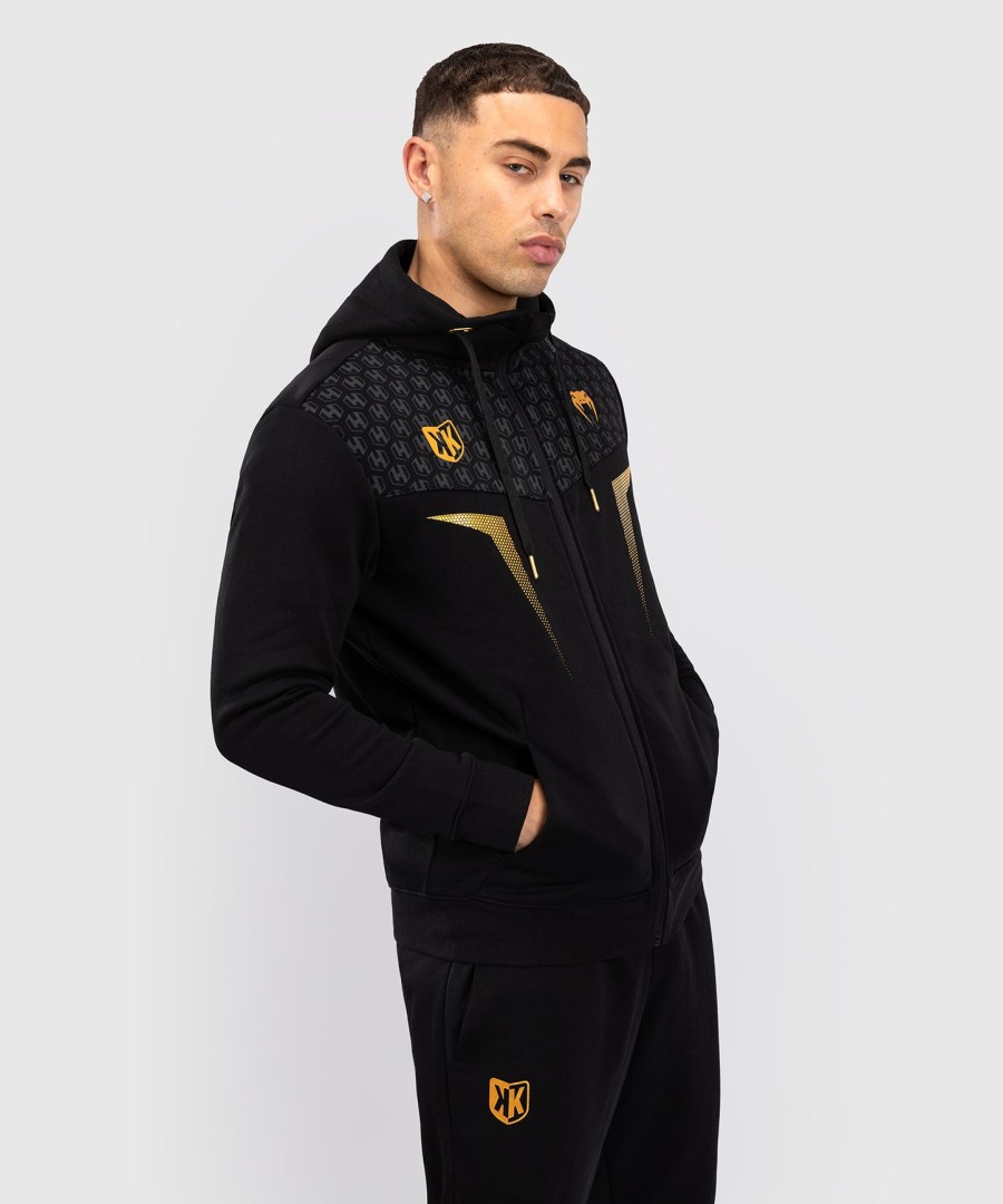 bunda s kapucí fk x venum hexagone mma - černo-zlatá