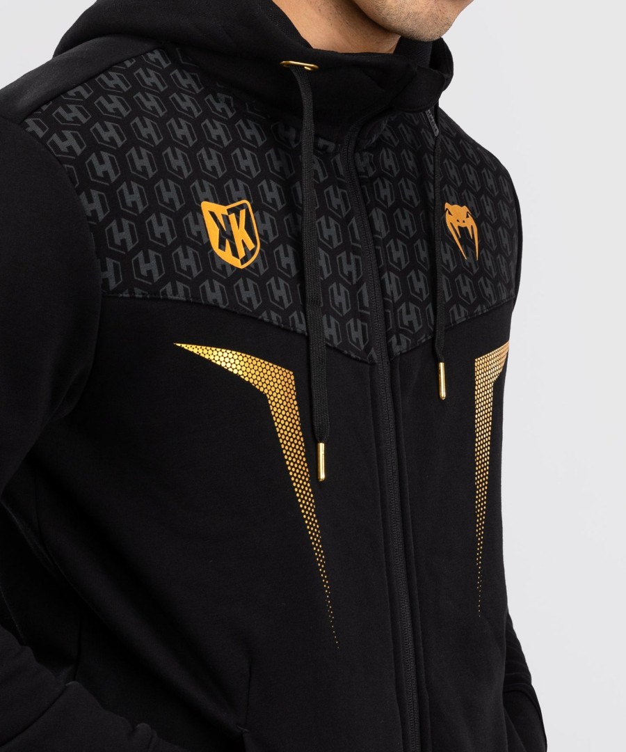 bunda s kapucí fk x venum hexagone mma - černo-zlatá