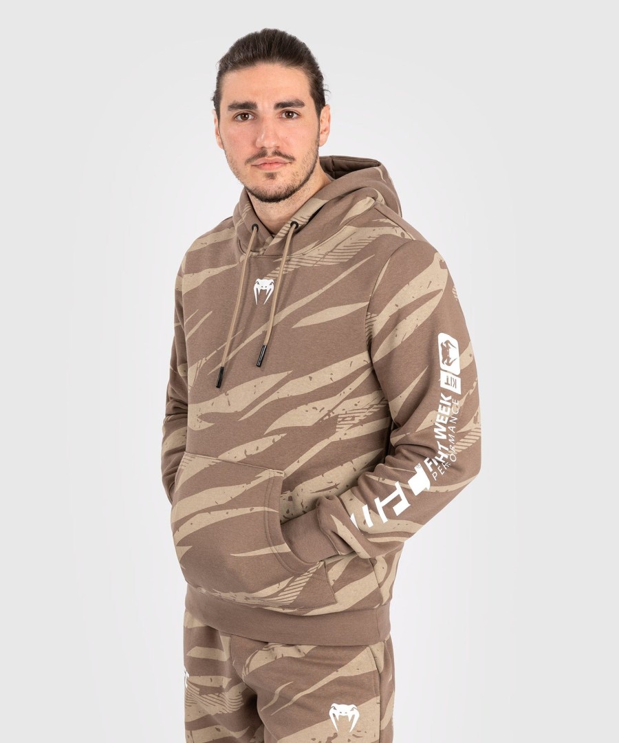 pánská mikina s kapucí ufc adrenaline by venum fight week - desert camo