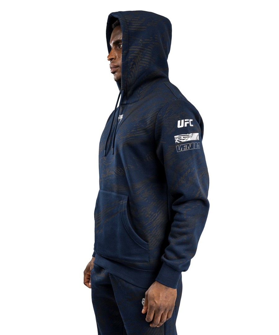 pánská mikina s kapucí ufc fusion by venum fight week - oceánská modrá