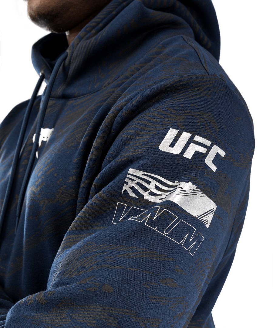 pánská mikina s kapucí ufc fusion by venum fight week - oceánská modrá