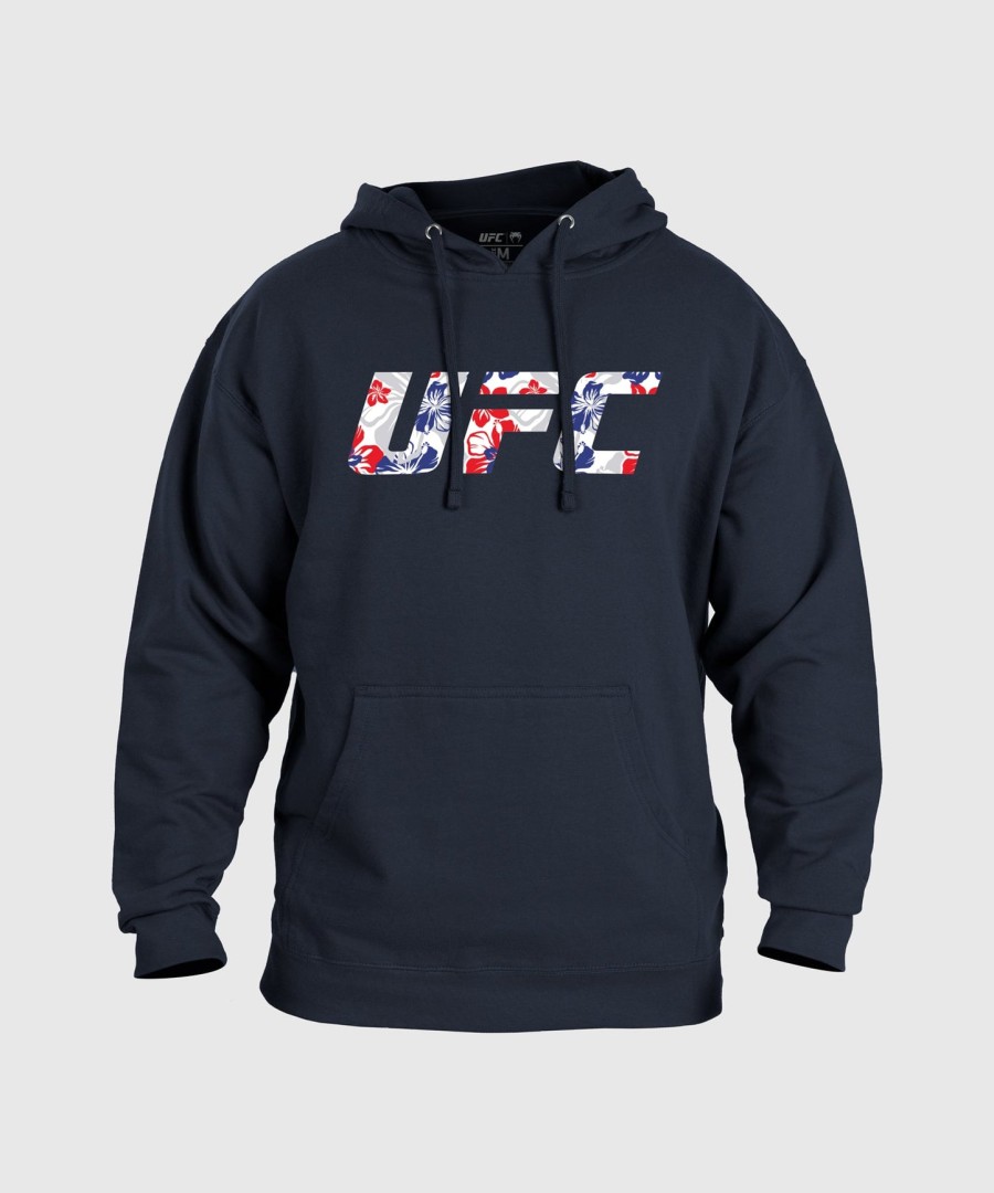 pánská mikina s kapucí ufc unrival by venum navy max holloway