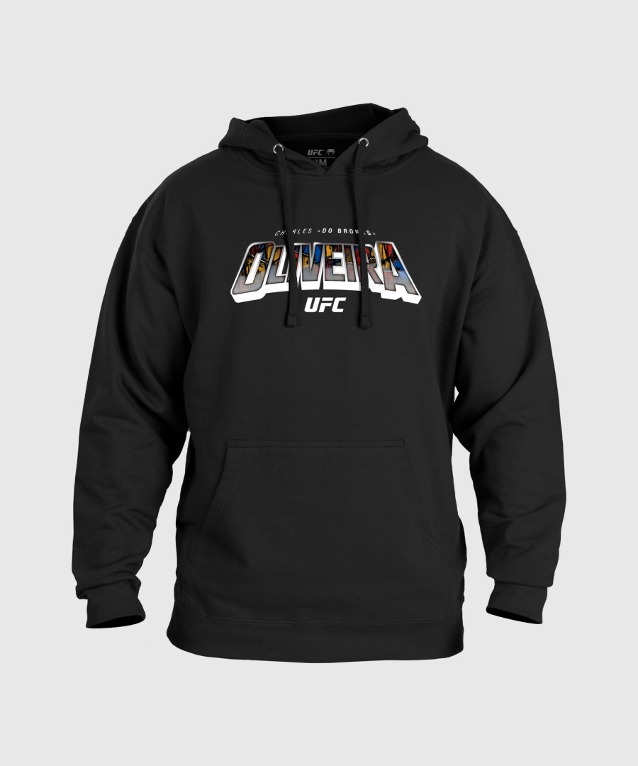 pánská mikina s kapucí ufc unrival by venum black charles oliveira