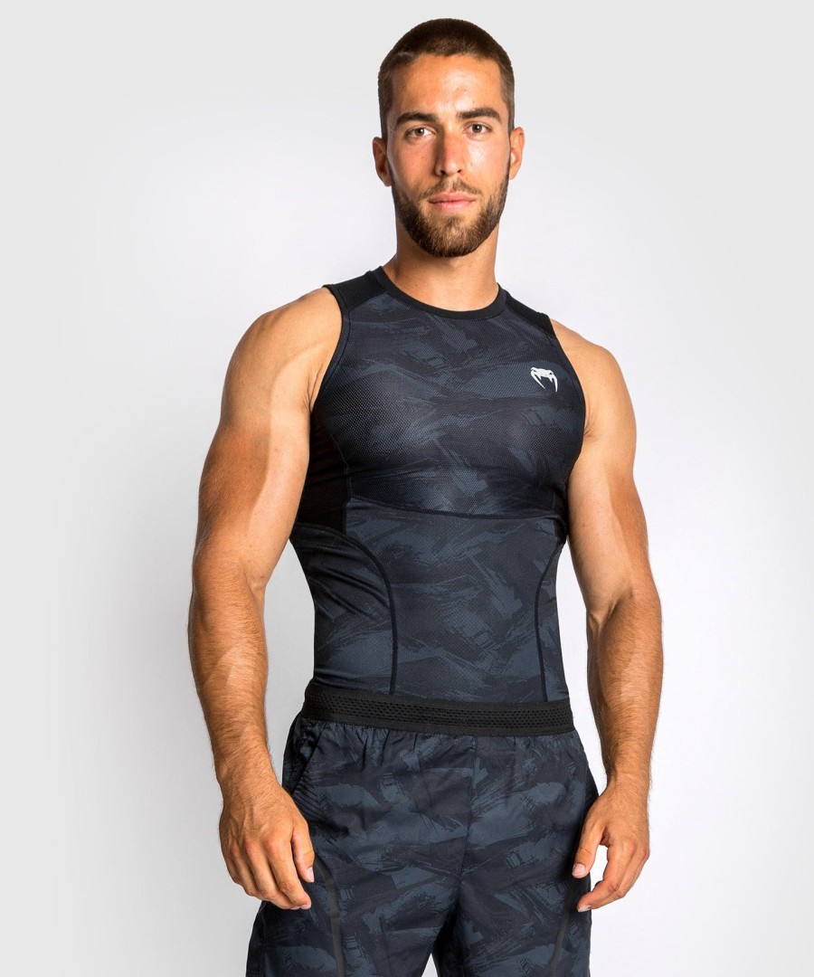 rashguard venum electron 3.0 - bez rukávů - černý