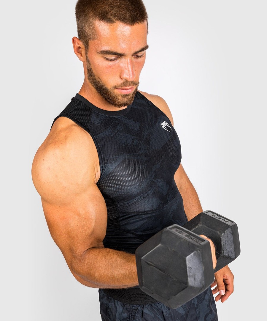 rashguard venum electron 3.0 - bez rukávů - černý