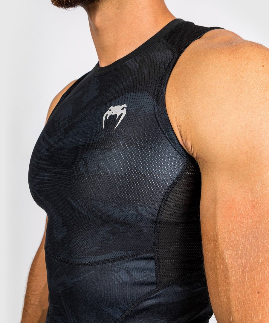 rashguard venum electron 3.0 - bez rukávů - černý