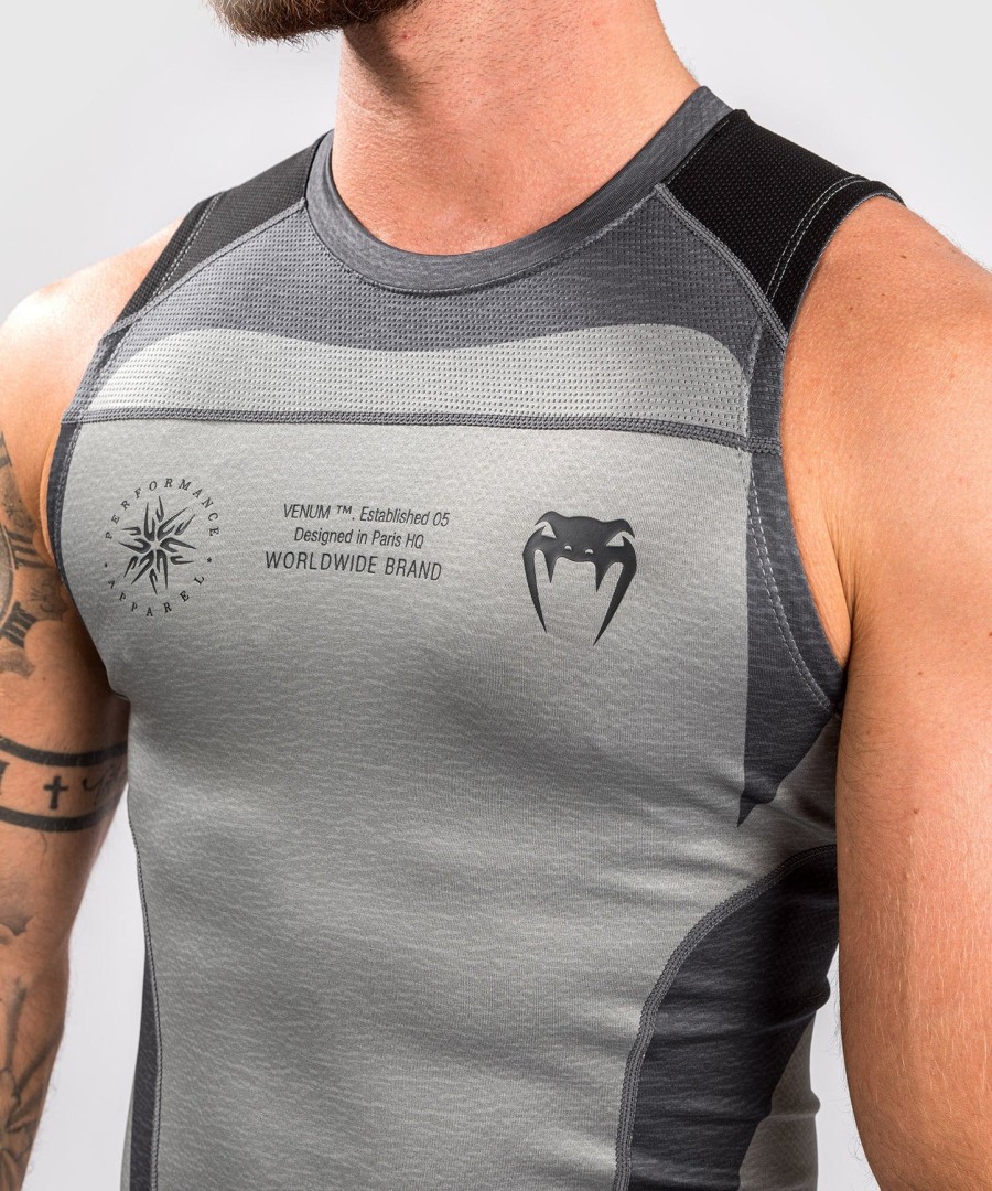 venum stone rashguard bez rukávů - minerálně zelený