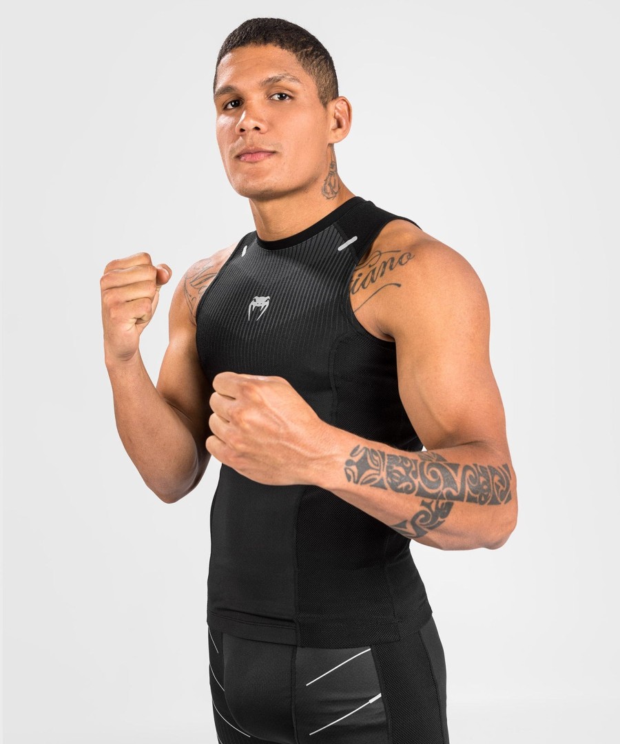 venum rashguard biomecha bez rukávů - černášedá