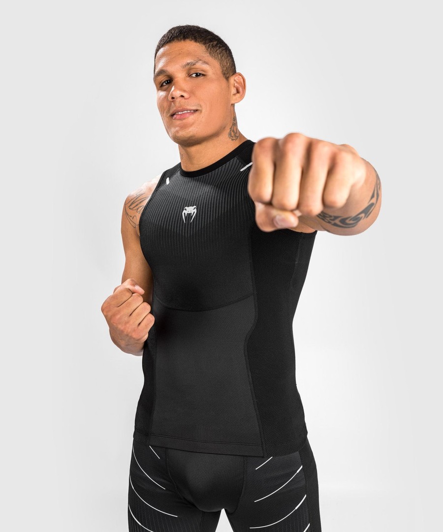 venum rashguard biomecha bez rukávů - černášedá