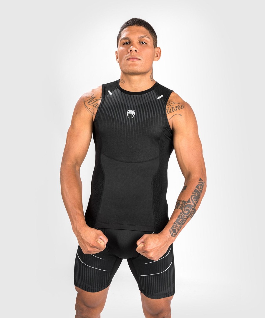venum rashguard biomecha bez rukávů - černášedá