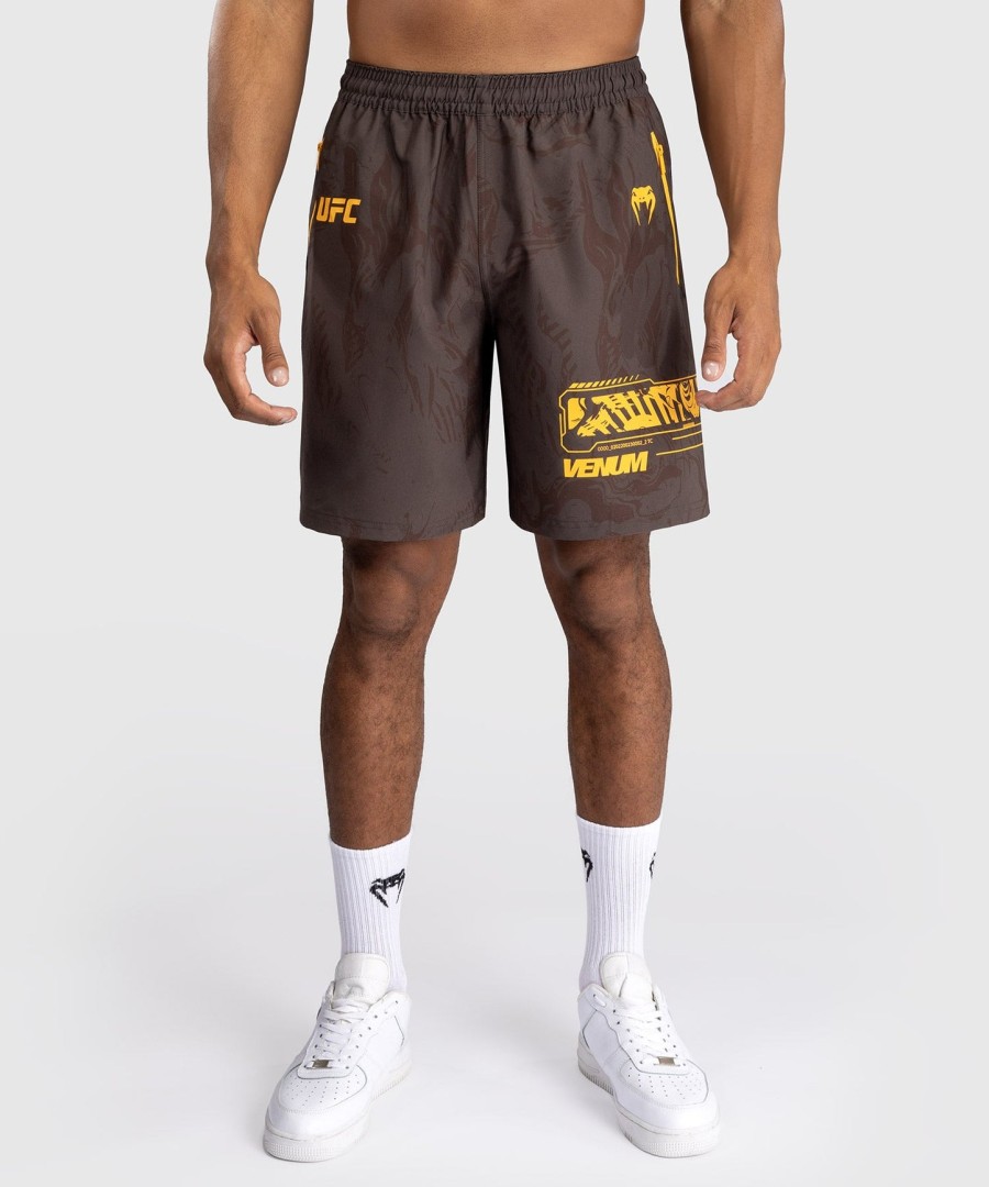 pánské kraťasy ufc fusion by venum fight week performance - earthen brown