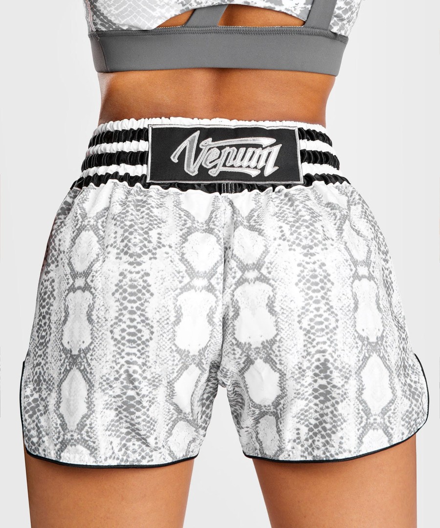 dámské kraťasy venum white snake muay thai - bílé